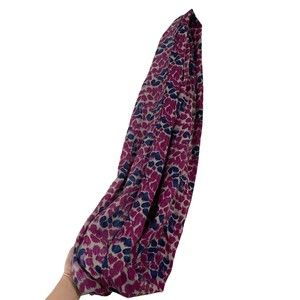 Saks Fifth Avenue RED 100% Wool Abstract Design Infinity Scarf Large & Long